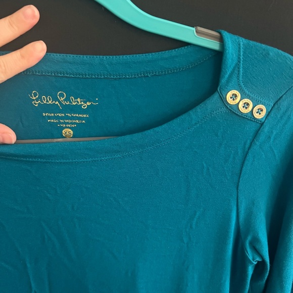 LILLY PULITZER TEAL DRESS - Picture 3 of 3